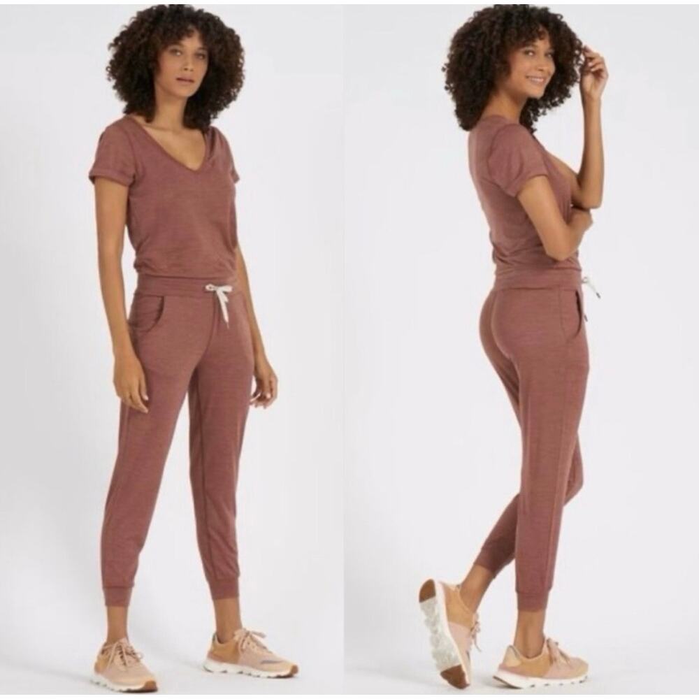 Vuori Rosewood Short-Sleeve Jumpsuit